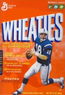 Wheaties Peyton Manning Indianapolis Colts Cereal Box