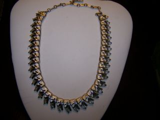 Gorgeous Vintage Coro Necklace Silver and Gold Toned Signed