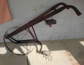 Antique Cultivator Garden Plow with Wrench not NAC