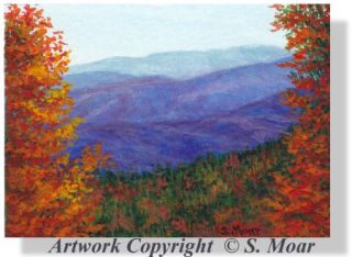 Appalachian Mountain Landscape Trees ACEO Original Art