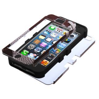   APPLE iPhone 5 TUFF Hybrid IMPACT Cell Phone Case Cover Football/Black