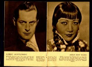 Vintage GRETA GARBO ANNA MAY WONG JEAN HARLOW Etc UK Mag 1932