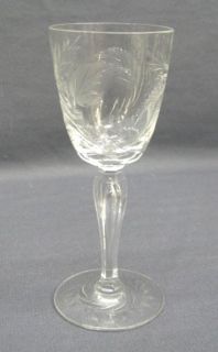 antique tiffin parkwood cut glass wine stem set 12