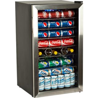 118 Can Glass Door Refrigerator Beverage Cooler Compact Soda Wine Mini 
