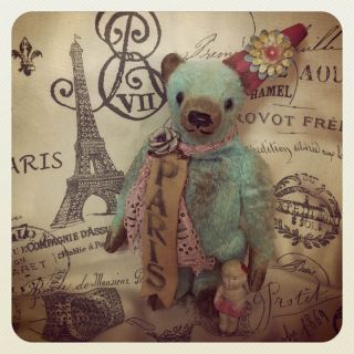 Antique French Fashion Bear Brady Bears Studio Tdipt Shabby Paris Chic 