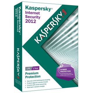   RETAIL BOX*** Kaspersky Internet Security 2012 1 PC Great Antivirus