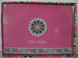 Vera Bradley Thank You Notes Cards Cupcakes Pink New