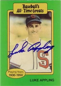 Luke Appling Chicago White Sox Autographed Trading Card
