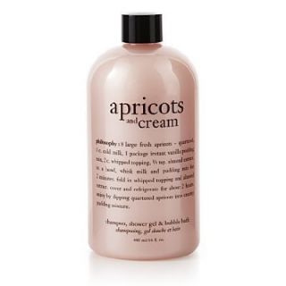 New Philosophy Apricots and Cream Shampoo Shower Gel Bubble Bath 16 Oz 