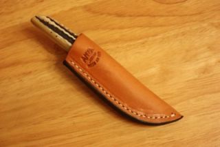 Anza Buck Knife w Jigged Handle File Blade Made in USA