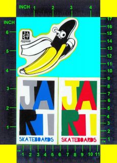 Jart Stickers Three Pcs Decal Apparel Skateboard Banana