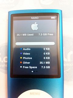 Apple iPod Nano 4th Gen 8GB Model A1285 Blue Fully Working Great 