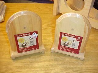   Craft Clock Making Stands Bases Wood Arch Clock New in Package