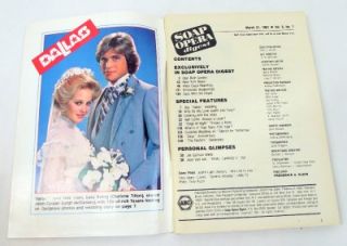   Opera Digest March 31 1981 Joan Van Ark Judith Light Tony Geary