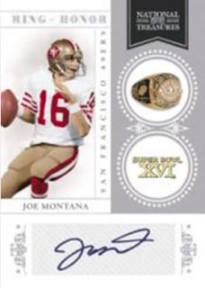 2010 Panini National Treasures Ring of Honor Joe Montana Autoraph Card