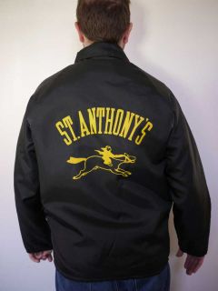   St Anthonys Horse Rider Nylon Jacket Fleece Lined Windbreaker M