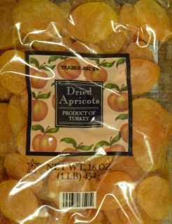 Trader Joes Dried Apricots Imported Turkey 16 oz. Nutritious Healthy 