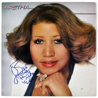 Aretha Franklin Soul Legend Autographed Aretha Record Album