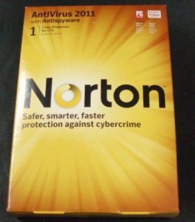 Norton 2011 Antivirus w Antispyware 1 User Anti Virus