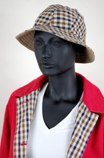 AQUASCUTUM Reversible Cotton Bucket Hat Cap RRP £75