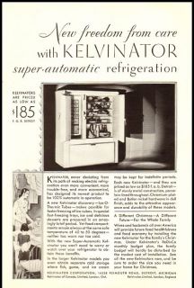 1930 Vintage Ad Super Automatic Kelvinator Refrigerator