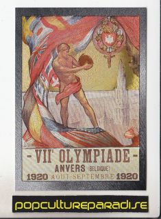   Games Poster Insert Card P 6 1995 Centennial 1920 Antwerp