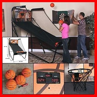 Sportcraft Indoor Arcade Double Hoops Basketball with Scoreboard Games 