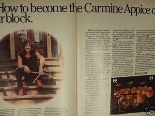 Original 1979 Carmine Appice 2 Page Ludwig Drum Promo