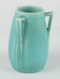 Rookwood Art Deco Aqua Glaze 3 Handle Vase 1927 Shape 2330
