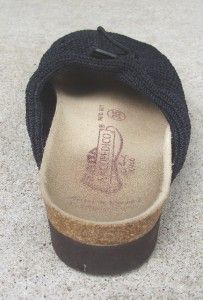 Womens Arcopedico Elio Parodi Cheri Black Hand Knit Sandals Slides 