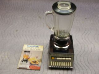 Vintage Panasonic Kitchen Blender Chrome 10 Speed Glass Pitcher 