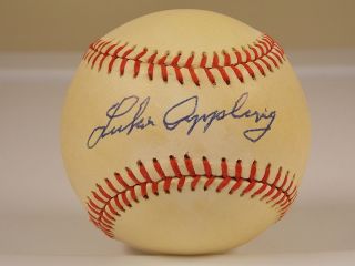 Luke Appling White Sox HOF Deceased 1991 Single Signed Baseball AUTO 