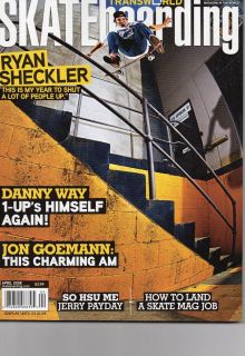   Skateboard Magazine April 2008 Ryan Sheckler Danny Way Goemann