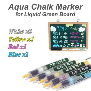 Munwha Dry Erase Aqua Water Chalk Marker Pen for Liquid Green Black 