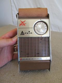 Arvin 7 Transistor Radio w Case Vintage