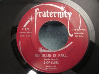 Of Clubs So Blue Is Fall Walk Tall Fraternity Label Vintage 45 