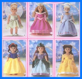   Doll Dress Pattern Simplicity 5705 Wings Tinkerbell Arielle