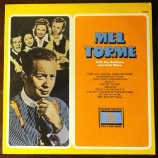 Mel Torme with The Meltones Artie Shaw Everest Records 324 VG