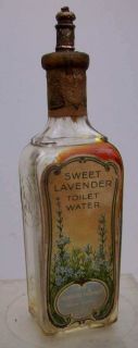 Scarce Embossed Labeled Richard Hudnut Sweet Lavender Toilet Water 