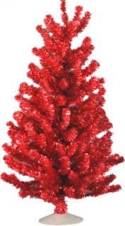 Rtro 12 inch Red Mini Artificial Christmas Tree