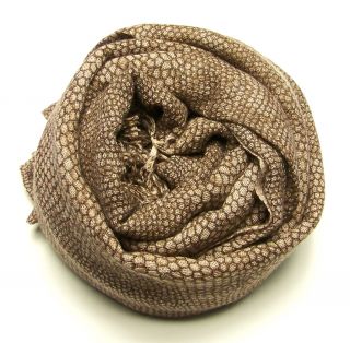245 Chan Luu Cashmere Silk Scarf Snake Print Amphora Chocolate Brown 