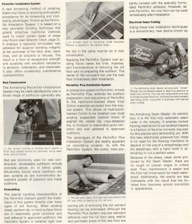 1971 Armstrong Cork Catalog Asbestos Flooring Hydrocord Backing 