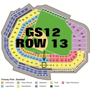 Tickets 4/20/12 GS 12 Red Sox /Yankees @ Fenway Park   CELEBRATE 100 