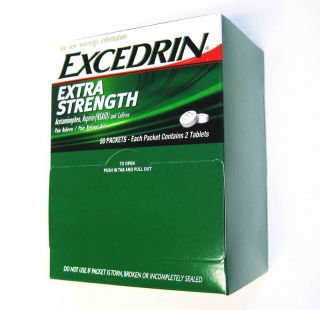 Excedrin Extra Strength 100 Tab 50 Packets Aspirin