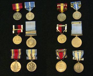 US Military Service Army WWII Korea Medals Ribbons Group 1945 1955 