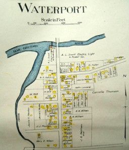   York Village Street Plan Plat Map 1913 Waterport Kent Ashwood