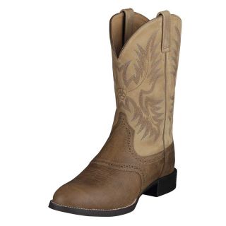 Ariat Western Boots Mens Heritage Stockman Tumbled Brown 10002247 