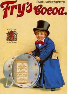 Frys Pure Cocoa Food Art 1900 Advertising Postcard