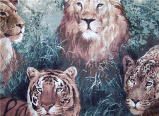 Arley Standard Pillow Sham Cover Wild Cats Jungle Animal Tiger Lion 