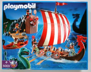 Playmobil 5003 Vikings Set Dragonboat New SEALED MISB